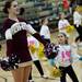 Dexter Dance Team member and six-year-old Eliza Bush watches a Varsity Dance Team member during a halftime routine on Friday, Feb. 15. Daniel Brenner I AnnArbor.com